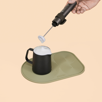 OutIn LattoGo Milk Frother – Portable Handheld Latte Art Foam Maker with Silicone Ring