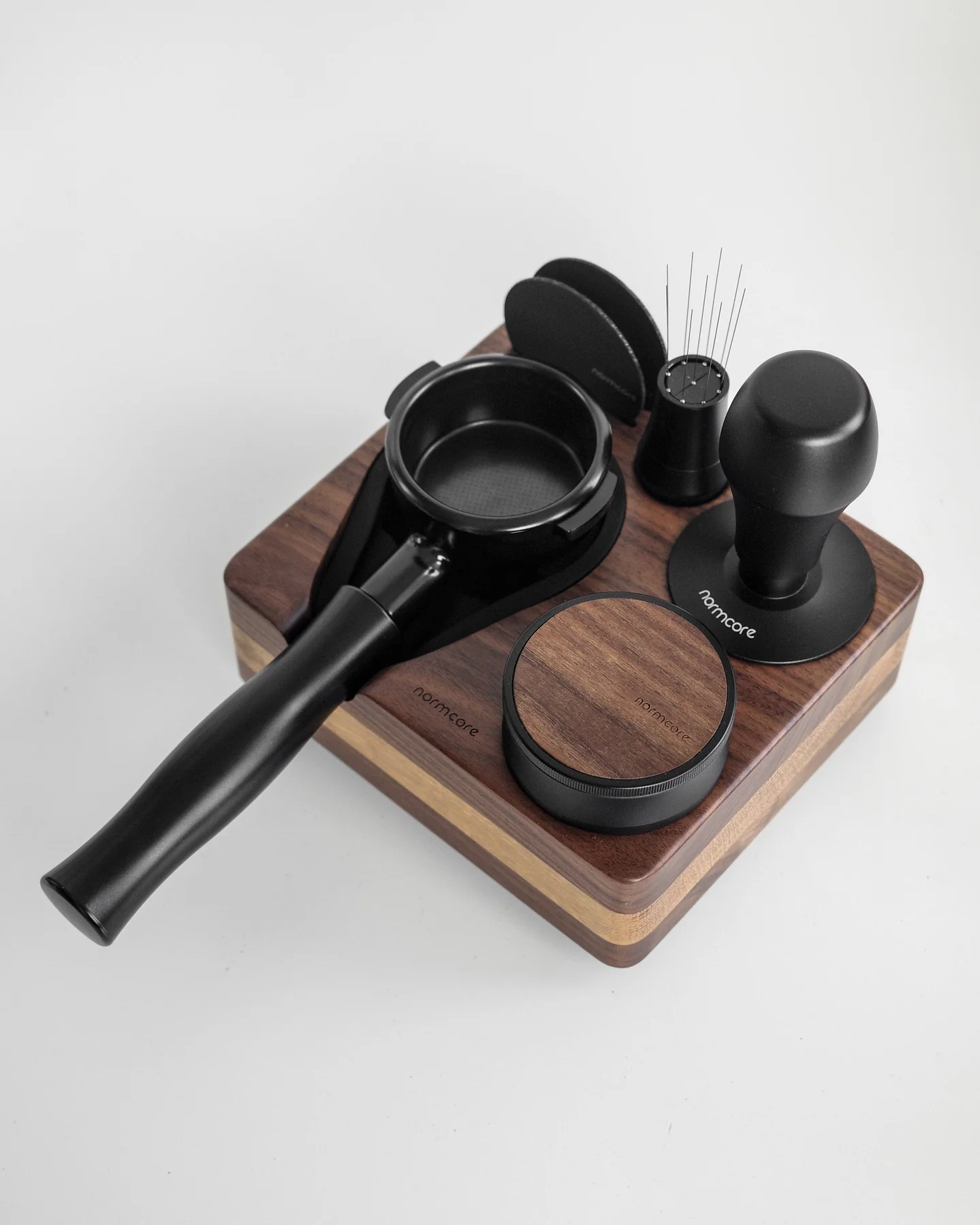 Normcore Wooden Compact Espresso Tamping Station: Durable Coffee Tamper Mat