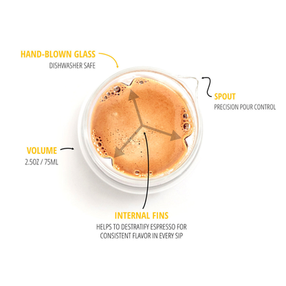 Kruve PROPEL Server - Daddy Got Coffee Edition, Espresso Shot Splitter & Destratification Glass 75ml