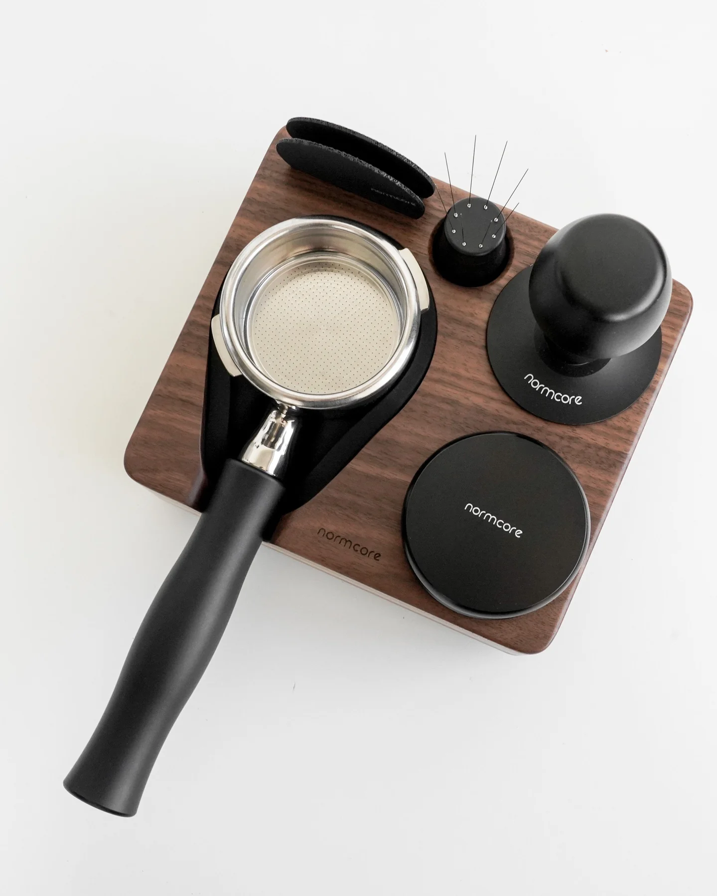 Normcore Wooden Compact Espresso Tamping Station: Durable Coffee Tamper Mat