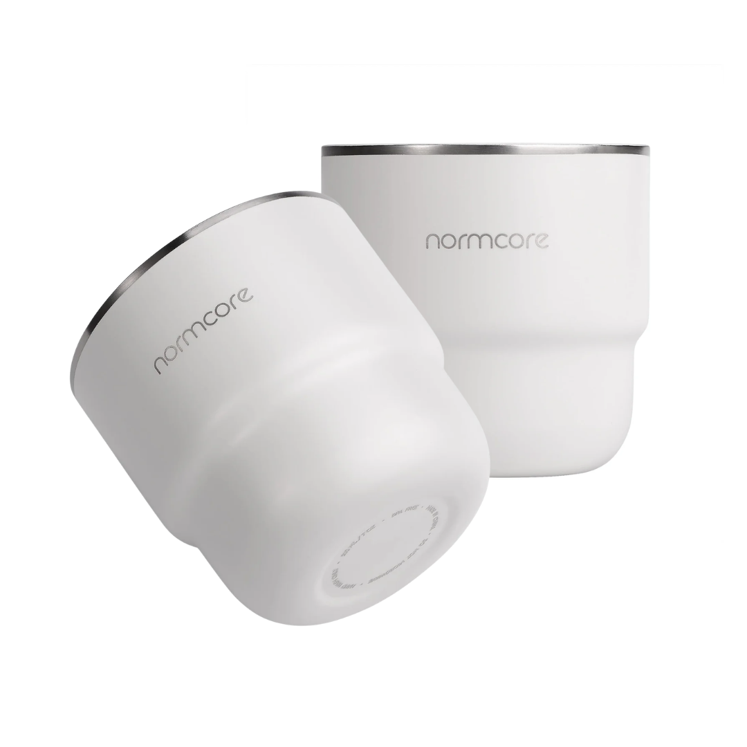 Normcore Espresso Coffee Cup Set 210ml - Double Wall Stainless Steel Ceramic Coating (Set of 2)