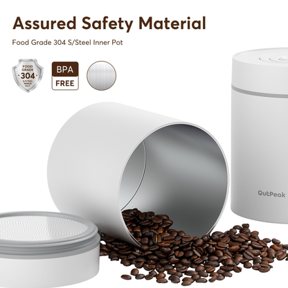 Outpeak Vacuum Coffee Canister - Electric Airtight Coffee Storage Container with Auto Vacuum Seal