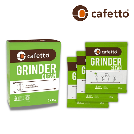 Cafetto Grinder Clean Box Set, 3 Sachet 25g, Improve flavour of coffee, Solution for a Clean and Flawless Grind