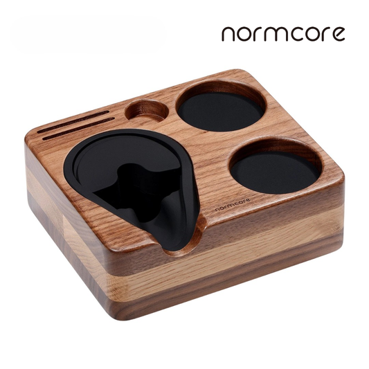 Normcore Wooden Compact Espresso Tamping Station: Durable Coffee Tamper Mat