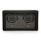 Premium Double Cub Watch Winder with Protective Cover by WOLF 1834 - Elegant Automatic Timepiece Maintenance Solution