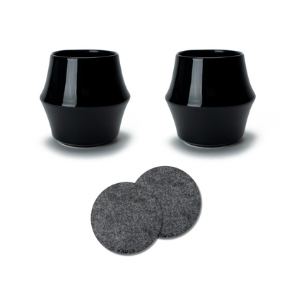 Kruve Porcelain Latte and Espresso Cup Set