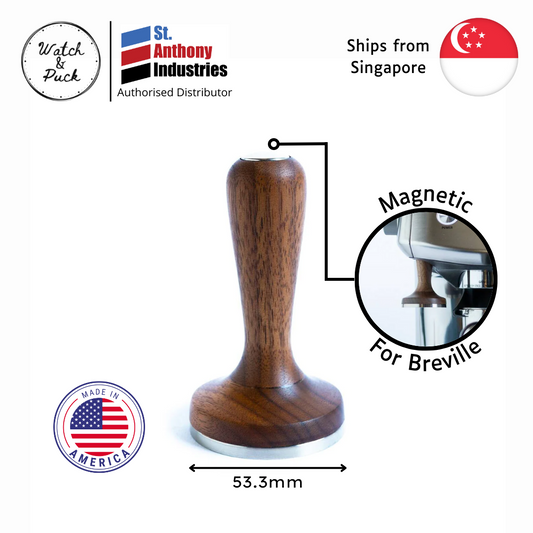 Saint Anthony Industries Model B Espresso Tamper for Breville, 53.3mm, Barista Pro, Barista Express, Barista Touch