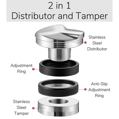 Coffee Distributor and Tamper for Espresso Machine 53mm/58mm, for Breville