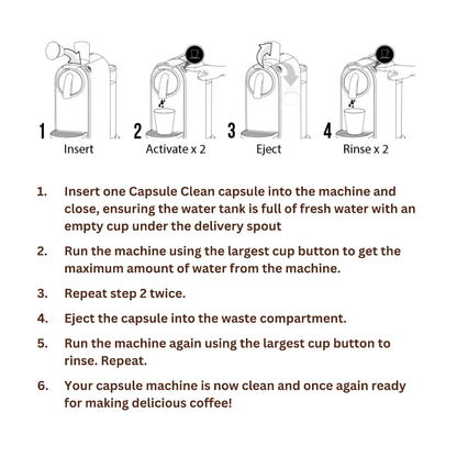 Cafetto Eco Capsule Clean, Compatible with Nespresso® machines.