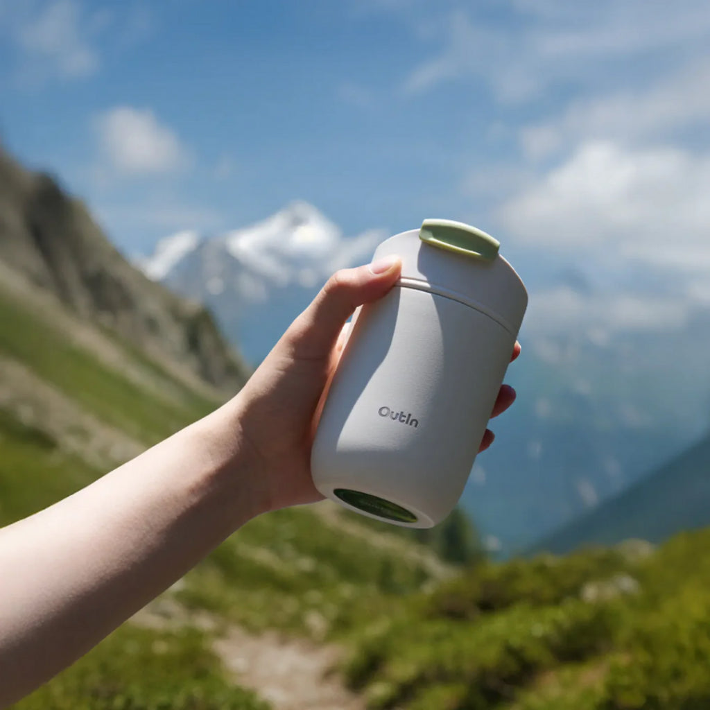 Outin Travel Tumbler 350ml - 316L Stainless Steel, Vacuum Insulated, Hot & Cold Bottle