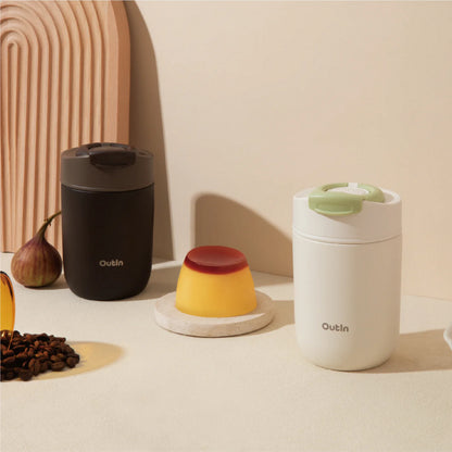 Outin Travel Tumbler 350ml - 316L Stainless Steel, Vacuum Insulated, Hot & Cold Bottle