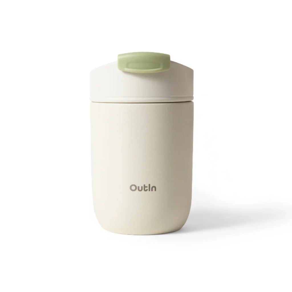 Outin Travel Tumbler 350ml - 316L Stainless Steel, Vacuum Insulated, Hot & Cold Bottle