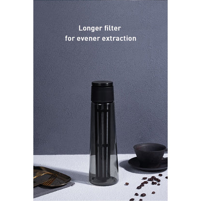 Timemore Icicle Cold Brew Coffee Maker 600ml removable food grade PP filter frosted glass body ice coffee maker