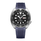 Crafter Blue Curved End Rubber Strap For Seiko Turtle (CB12) - Watch&Puck