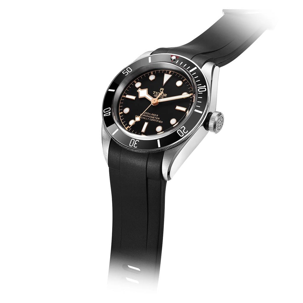Crafter Blue Curved End Rubber Strap For TUDOR Black Bay 41MM (TD01) - Watch&Puck
