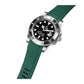 Crafter Blue Curved End Rubber Strap, RX01 model, Submariner, GMT Master I II, Explorer, Sea Dweller, - Watch&Puck