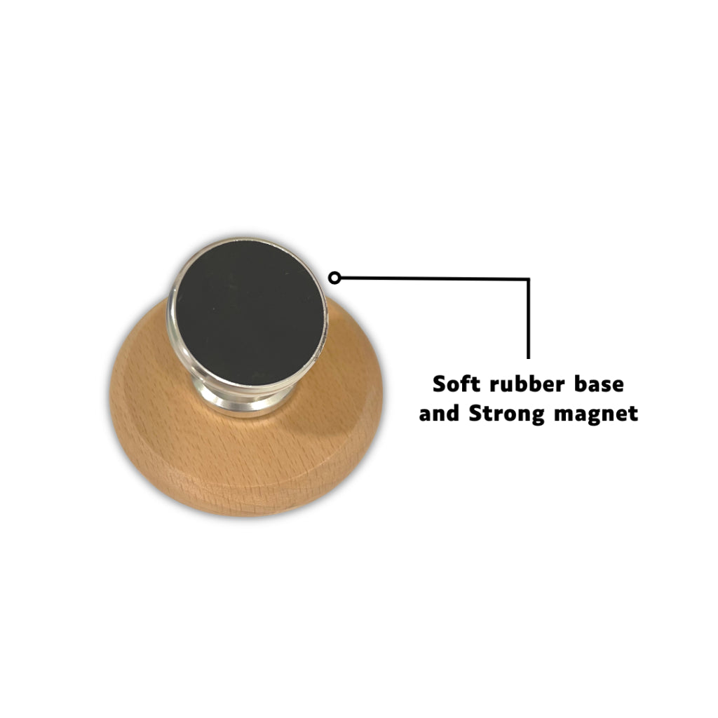 Espresso Shot Mirror with Magnetic Base, Soft Rubber Base, 7cm Mirror, for Bottomless Portafilter