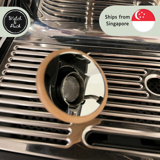 Espresso Shot Mirror with Magnetic Base, Soft Rubber Base, 7cm Mirror, for Bottomless Portafilter