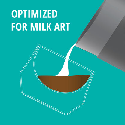 Kruve IMAGINE Milk Glass for Coffee Latte Art, Cappuccino, Insulated Double Wall, Hand-blown borosilicate glass