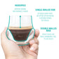 Kruve PROPEL Espresso Glass Set, 75ml, Double-walled Construction, Circulate Rich Aroma, Hand-blown Borosilicate Glass