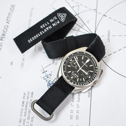 Haveston HAV-IVA Series Nylon Watch Strap, 20mm, 22mm, Dense weave nylon/ hook & loop, Stainless Steel Bead Blasted Hoop