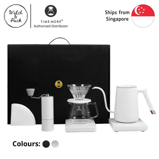 Timemore C3 Advance Gift Box All in One, C3 Grinder, Electric Kettle, Server, Basic Plus Scale, Filter, Dripper, Brush - Watch&Puck